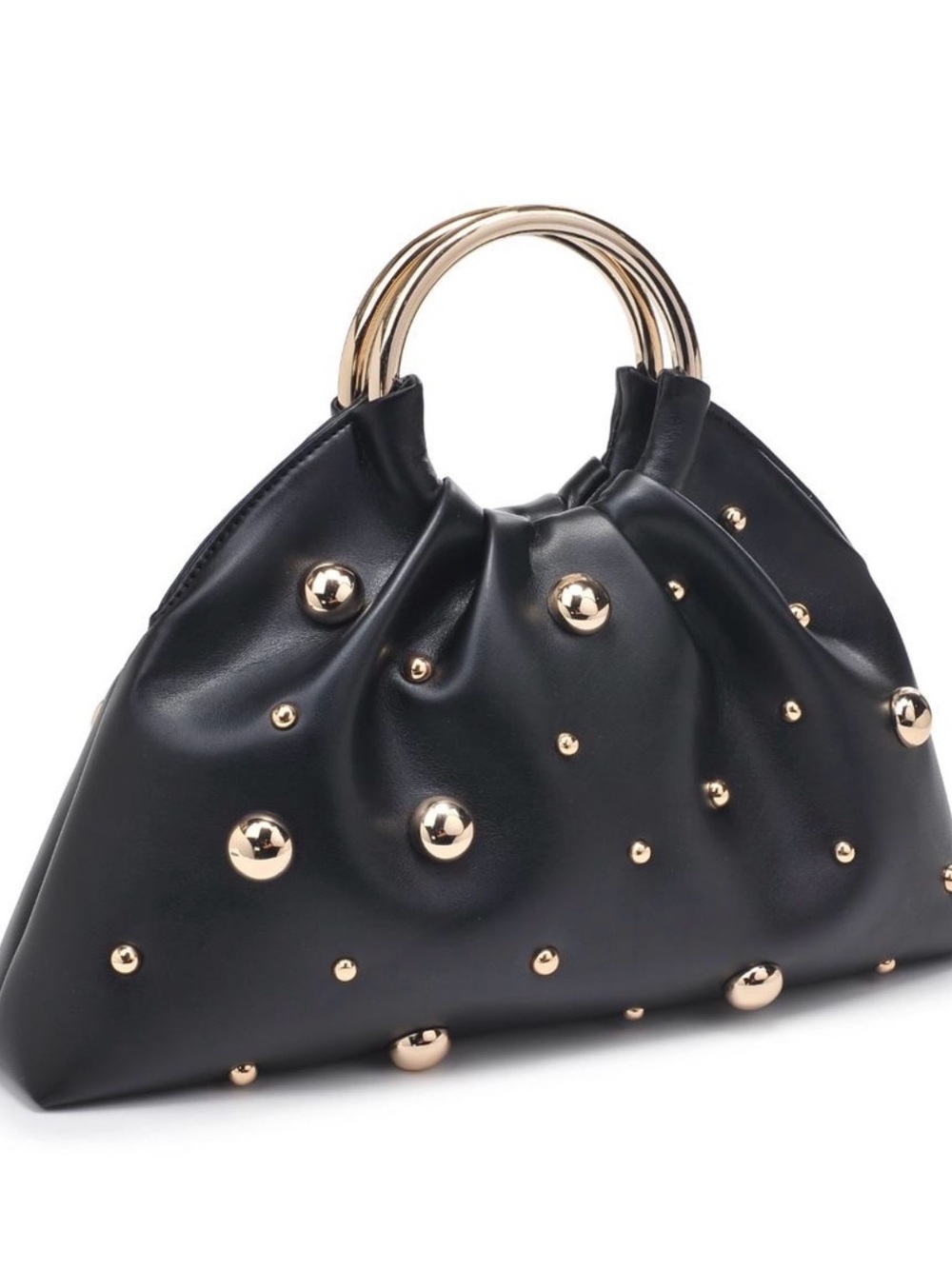 Elegant Black and Gold Handbag